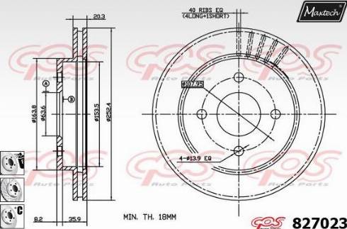 Maxtech 827023.6880 - Тормозной диск autospares.lv