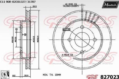 Maxtech 827023.0080 - Тормозной диск autospares.lv