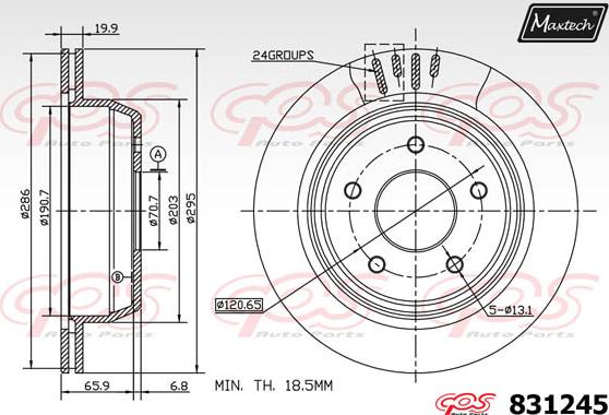 Maxtech 827023 - Тормозной диск autospares.lv