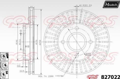 Maxtech 827022.6980 - Тормозной диск autospares.lv