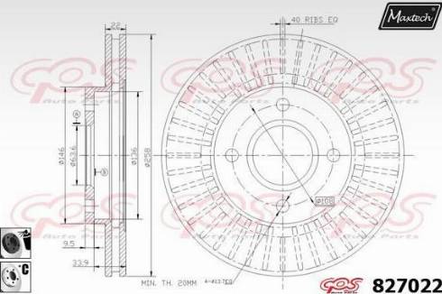 Maxtech 827022.6060 - Тормозной диск autospares.lv