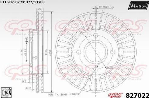 Maxtech 827022.0080 - Тормозной диск autospares.lv