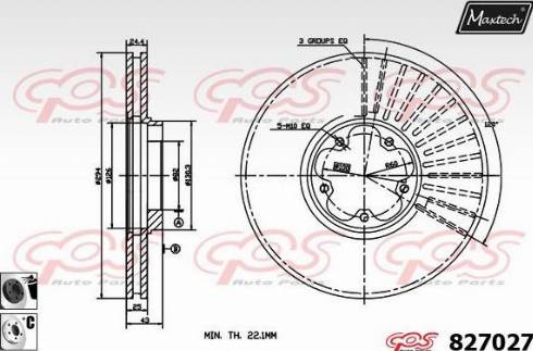 Maxtech 827027.6060 - Тормозной диск autospares.lv