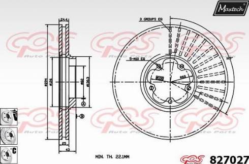 Maxtech 827027.6880 - Тормозной диск autospares.lv