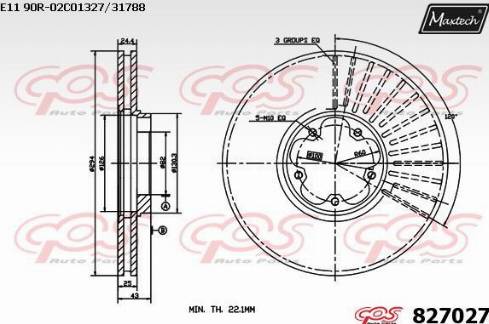 Maxtech 827027.0000 - Тормозной диск autospares.lv