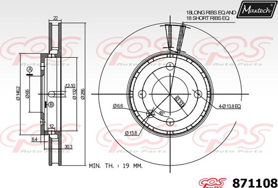 Maxtech 875641 - Тормозной диск autospares.lv