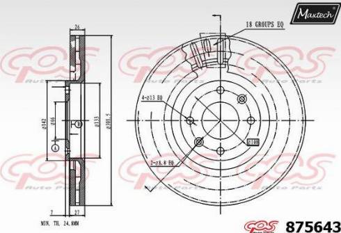 Maxtech 875643.0000 - Тормозной диск autospares.lv