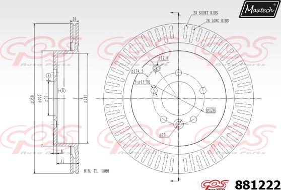 Maxtech 875604 - Тормозной диск autospares.lv