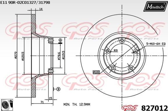 Maxtech 875617 - Тормозной диск autospares.lv