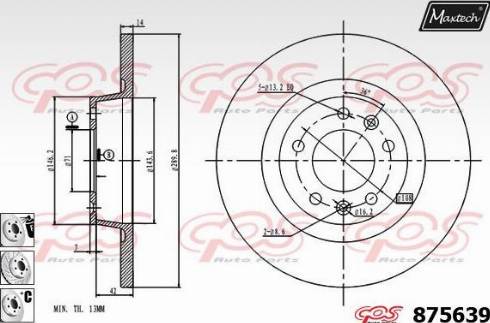 Maxtech 875639.6980 - Тормозной диск autospares.lv