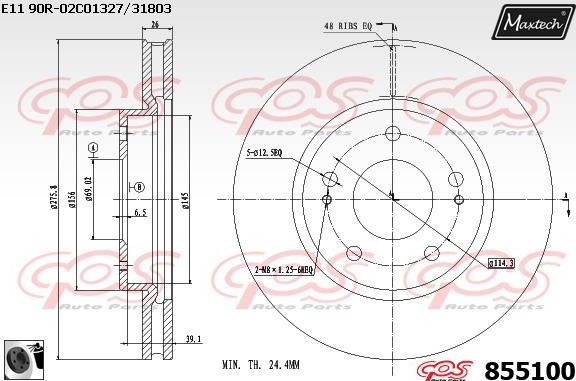 Maxtech 875631 - Тормозной диск autospares.lv