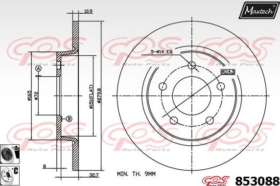 Maxtech 875632 - Тормозной диск autospares.lv