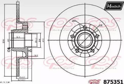 Maxtech 875351.6065 - Тормозной диск autospares.lv