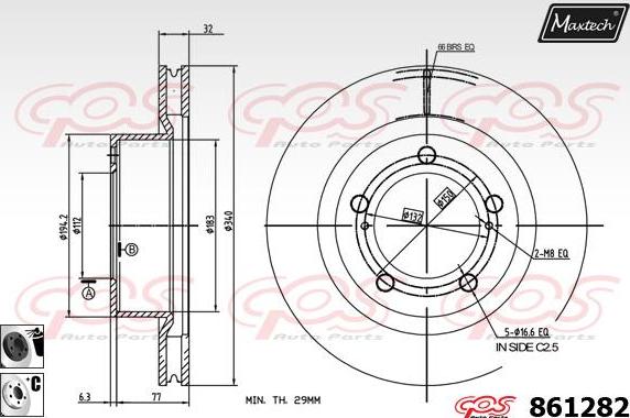 Maxtech 875303 - Тормозной диск autospares.lv