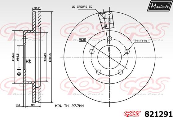 Maxtech 876608 - Тормозной барабан autospares.lv