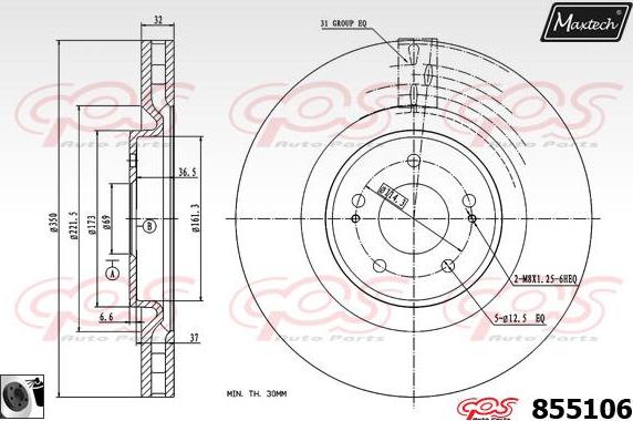 Maxtech 871540 - Тормозной диск autospares.lv