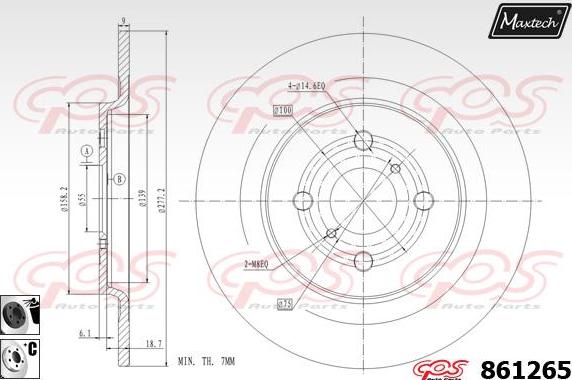 Maxtech 871506 - Тормозной диск autospares.lv