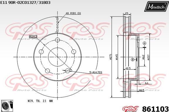 Maxtech 871517 - Тормозной диск autospares.lv