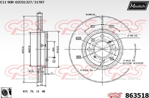 Maxtech 871531 - Тормозной диск autospares.lv