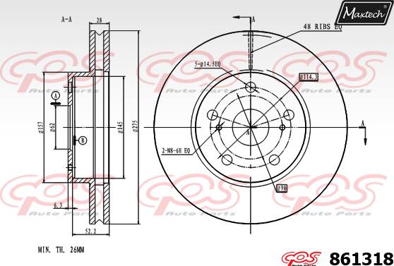 Maxtech 871040 - Тормозной диск autospares.lv