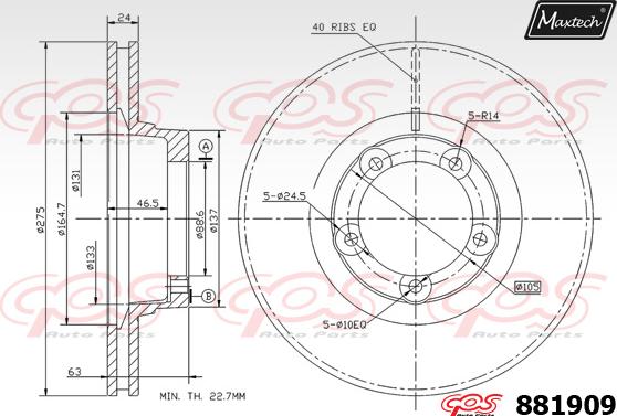 Maxtech 871144 - Тормозной диск autospares.lv