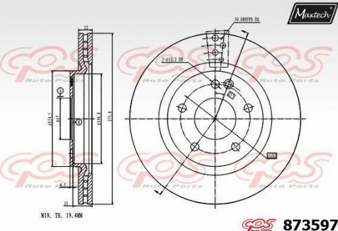 Maxtech 873597.0000 - Тормозной диск autospares.lv