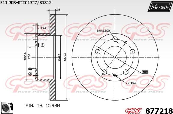 Maxtech 873528 - Тормозной диск autospares.lv