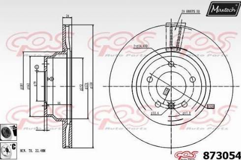 Maxtech 873054.6060 - Тормозной диск autospares.lv