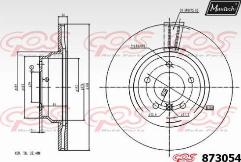 Maxtech 873054.0000 - Тормозной диск autospares.lv