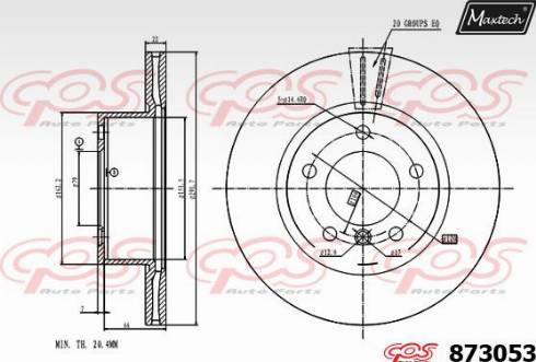 Maxtech 873053.0000 - Тормозной диск autospares.lv