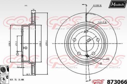 Maxtech 873066.6060 - Тормозной диск autospares.lv