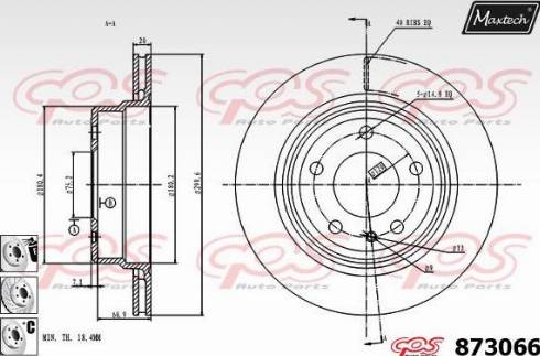 Maxtech 873066.6880 - Тормозной диск autospares.lv