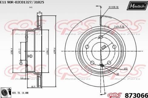 Maxtech 873066.0060 - Тормозной диск autospares.lv