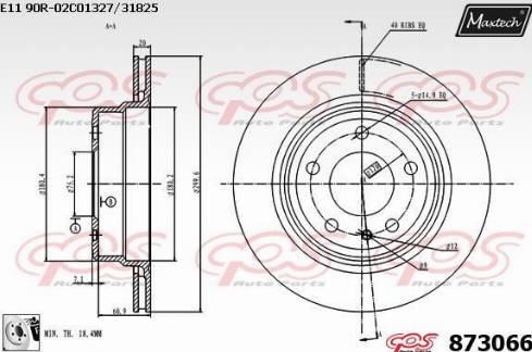 Maxtech 873066.0080 - Тормозной диск autospares.lv