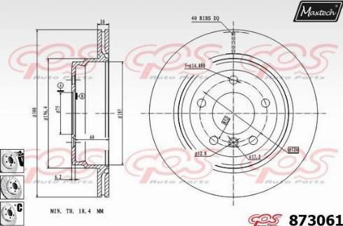 Maxtech 873061.6980 - Тормозной диск autospares.lv