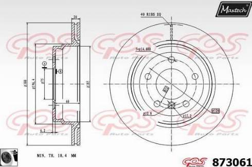 Maxtech 873061.0060 - Тормозной диск autospares.lv