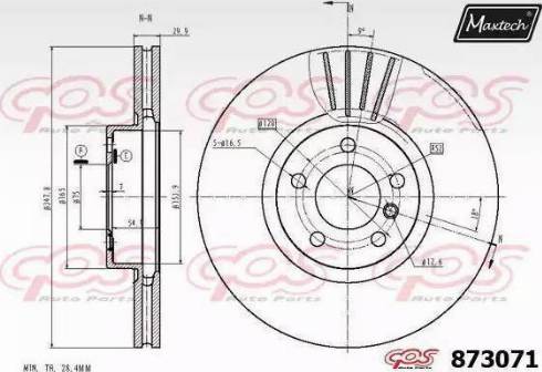 Maxtech 873071.6060 - Тормозной диск autospares.lv