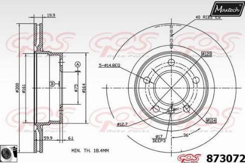 Maxtech 873072.0060 - Тормозной диск autospares.lv