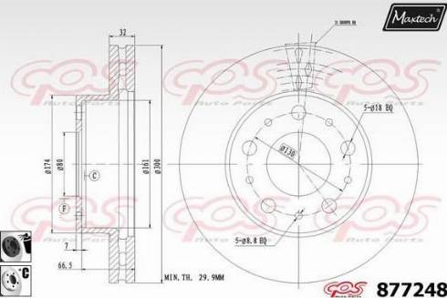 Maxtech 877248.6060 - Тормозной диск autospares.lv