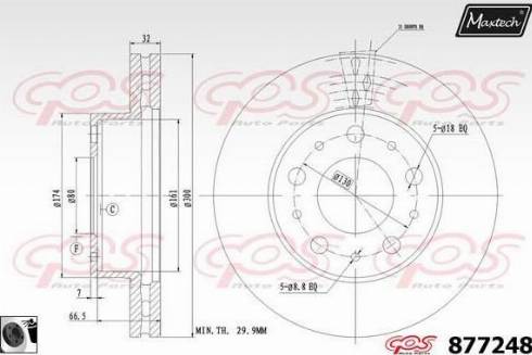 Maxtech 877248.0060 - Тормозной диск autospares.lv