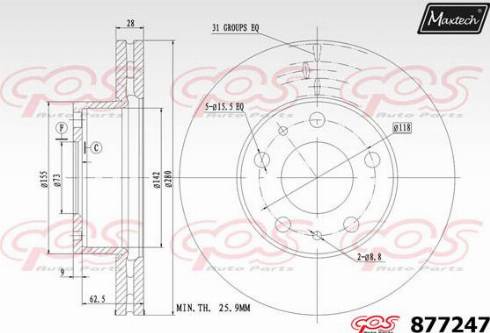 Comline ADC2867V - Тормозной диск autospares.lv