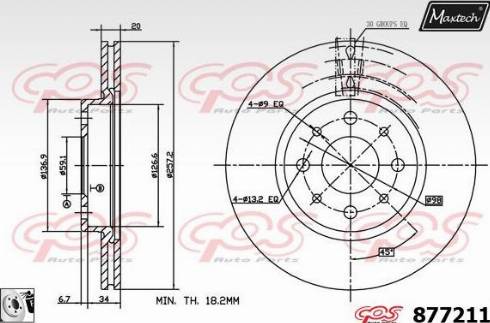 Maxtech 877211.0080 - Тормозной диск autospares.lv