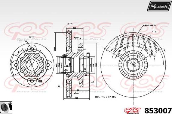 Maxtech 877232 - Тормозной диск autospares.lv