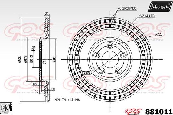 Maxtech 70160046 - Комплект направляющей гильзы, тормозной поршень autospares.lv