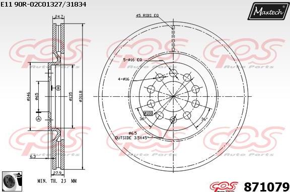 Maxtech 70160068 - Комплект направляющей гильзы, тормозной поршень autospares.lv