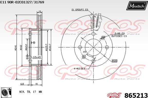 Maxtech 70160016 - Комплект направляющей гильзы, тормозной поршень autospares.lv