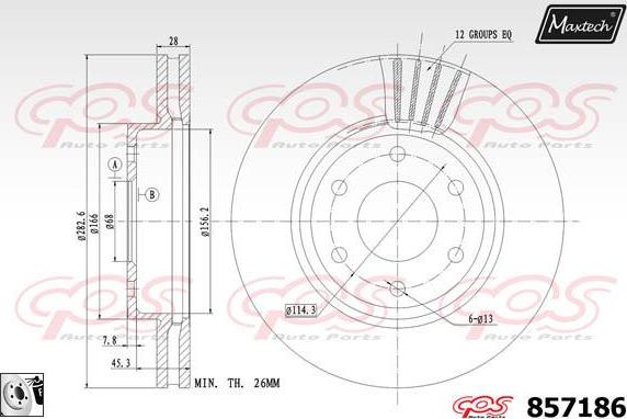 Maxtech 70160032 - Комплект направляющей гильзы, тормозной поршень autospares.lv