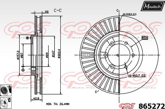 Maxtech 70160117 - Комплект направляющей гильзы, тормозной поршень autospares.lv