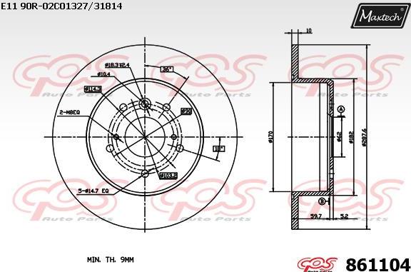 Maxtech 70160135 - Комплект направляющей гильзы, тормозной поршень autospares.lv