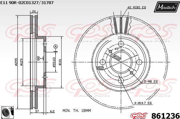 Maxtech 70160172 - Комплект направляющей гильзы, тормозной поршень autospares.lv